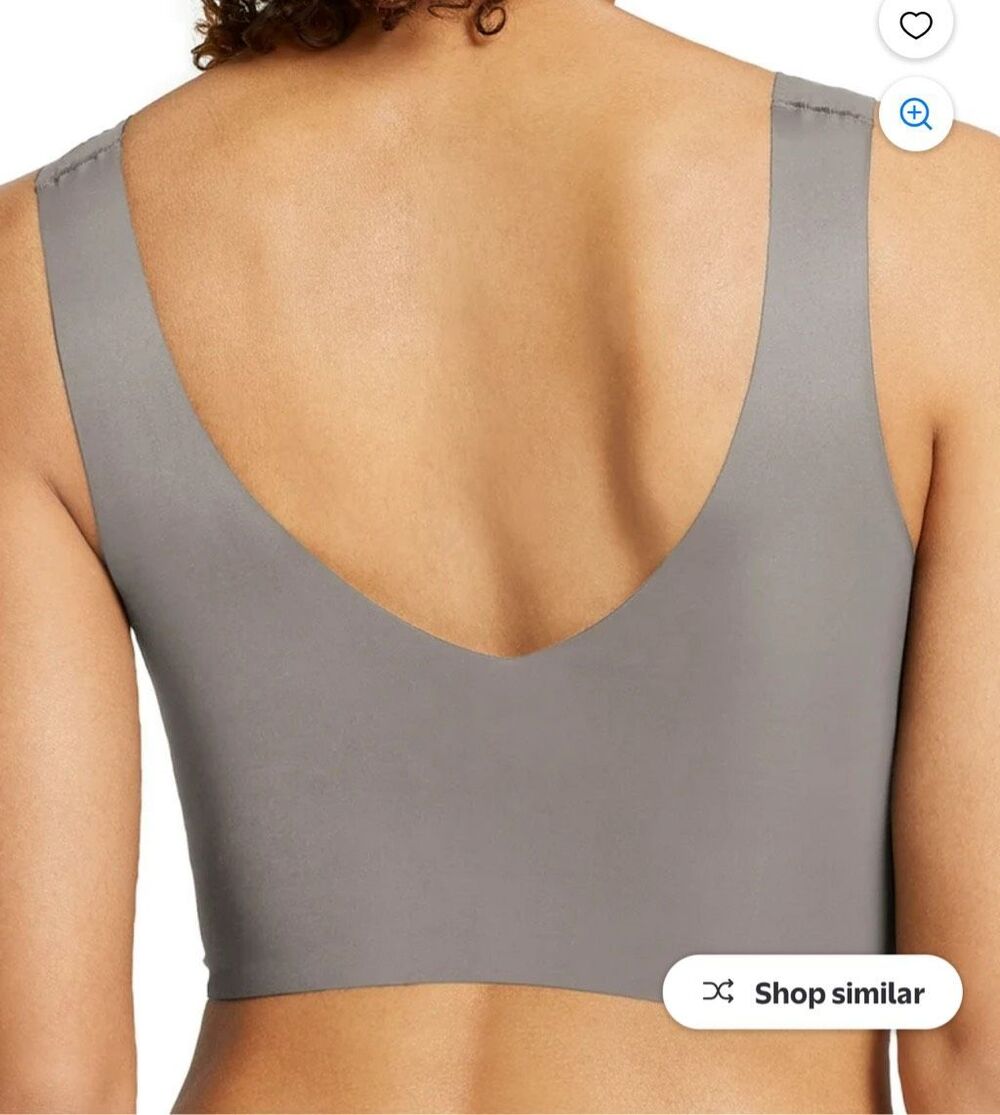 Lot of 3 True & co v-neck bras wireless comfort gray women's large NWT - Picture 4 of 5